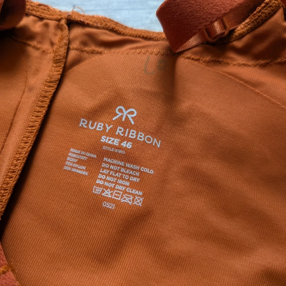 Ruby ribbon rusty orange shaping cami size 46 EUC - Picture 2 of 6